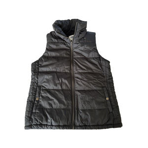 Old Navy Puffer Vest Jacket, Black Size Medium Zip Up Quilted Fleece inside